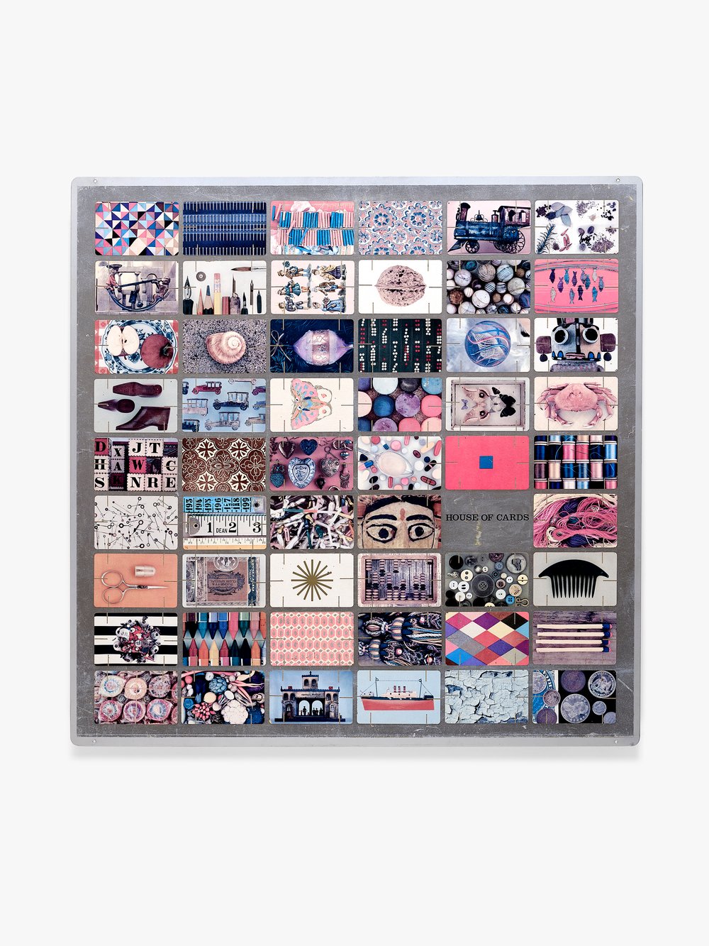 House of Cards on Aluminum Presentation Panel