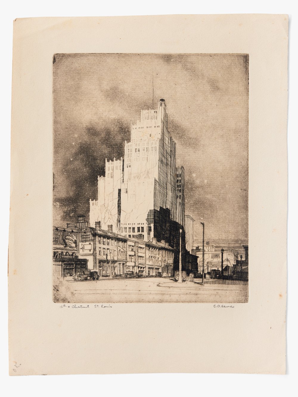 12th & Chestnut, St. Louis Etching