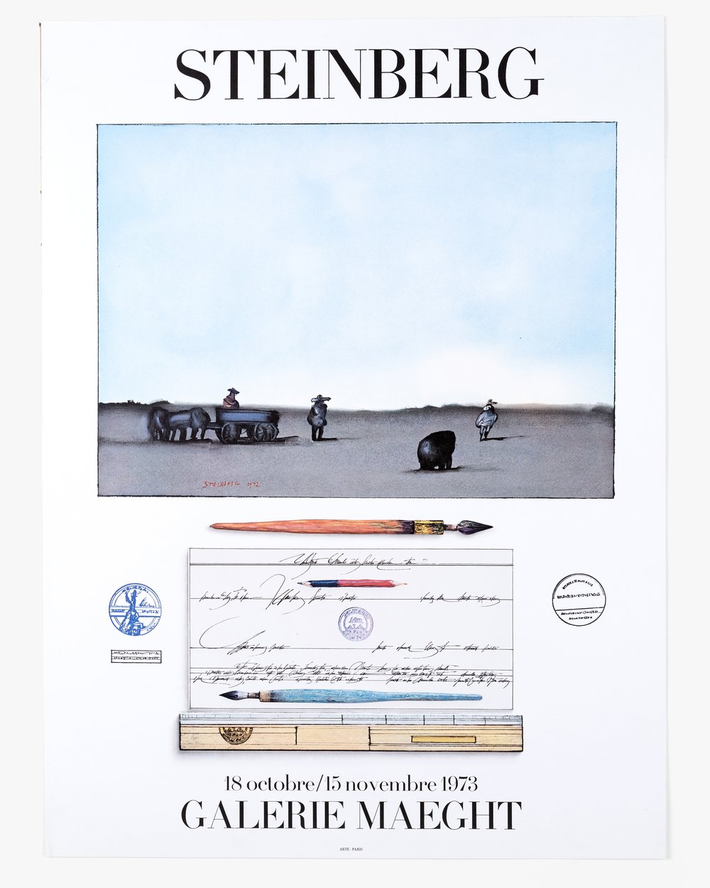 Steinberg Galerie Maeght Poster (1973)