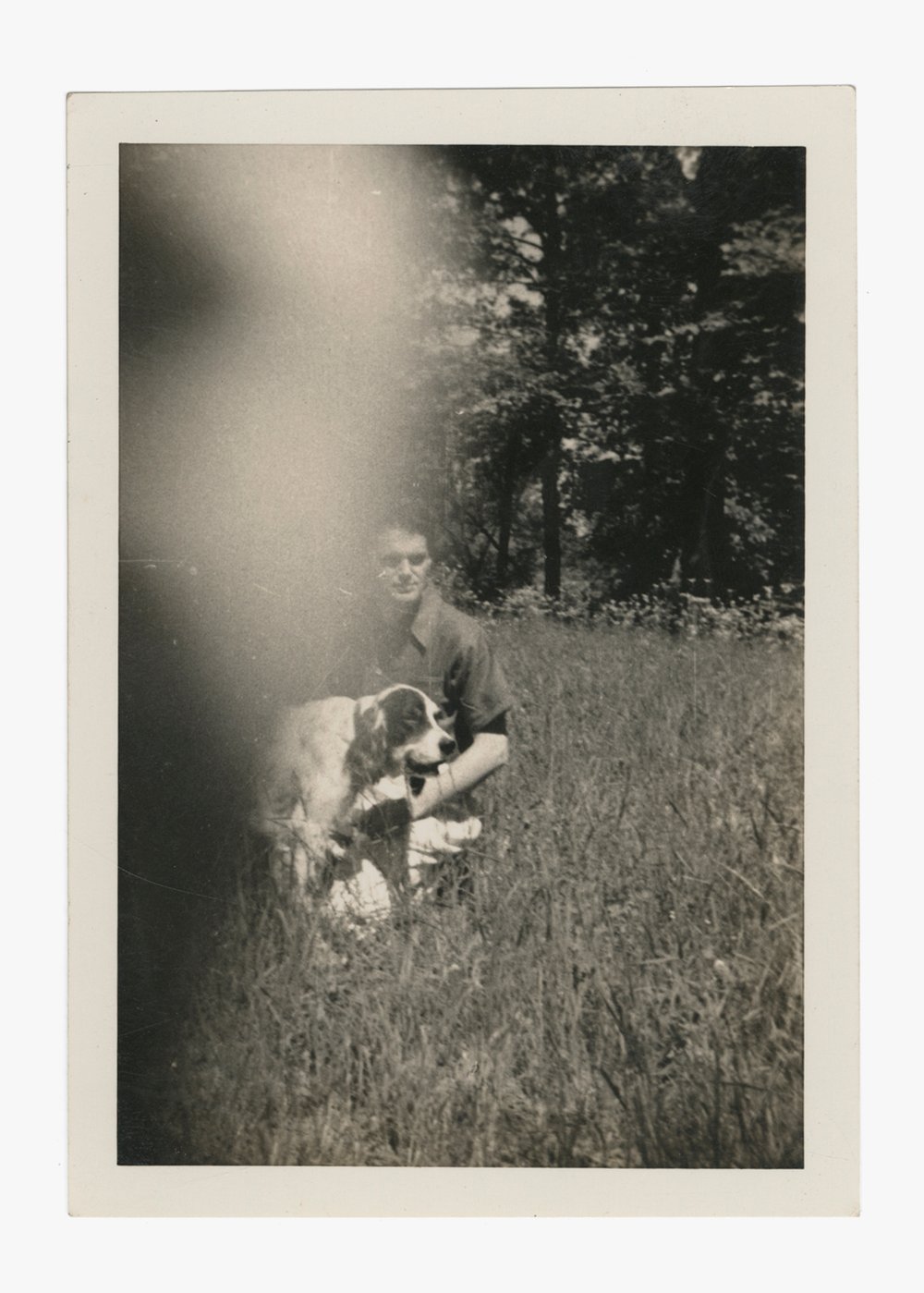 Photograph of Charles with Dog